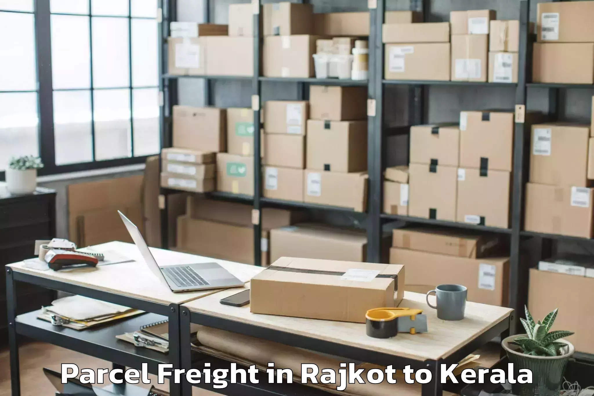 Top Rajkot to Azhikode Parcel Freight Available